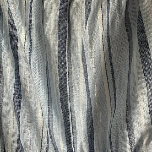 NWT Lane Bryant Linen Blend Off Shoulder Top in Blue, Silver, White - Size 14/16 - Picture 10 of 12